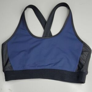S LUKKA LUX Revolve BLACK BLUE LUXE high intensity SPORTS BRA SMALL